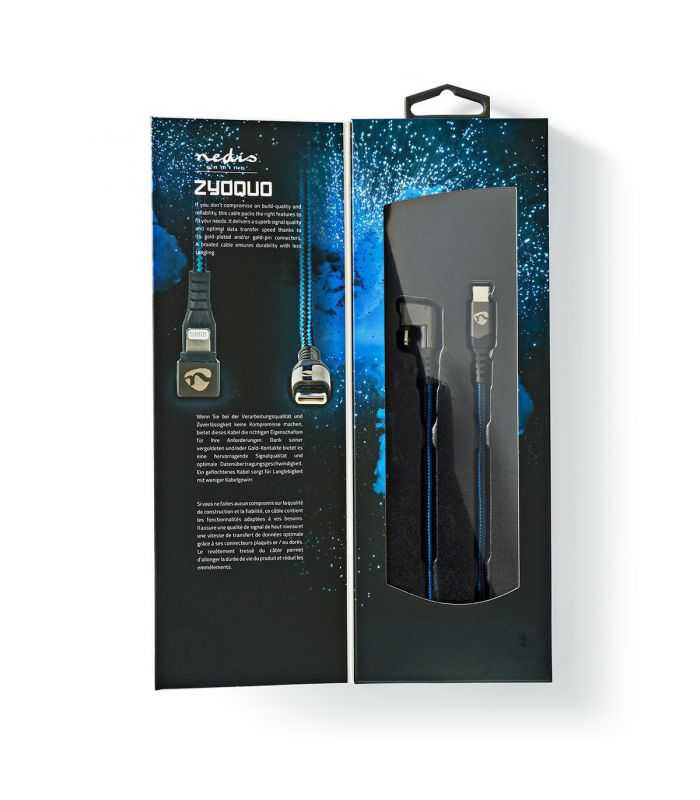 cablu sincronizare incarcare usb type c lightning 180 1m nedis 8