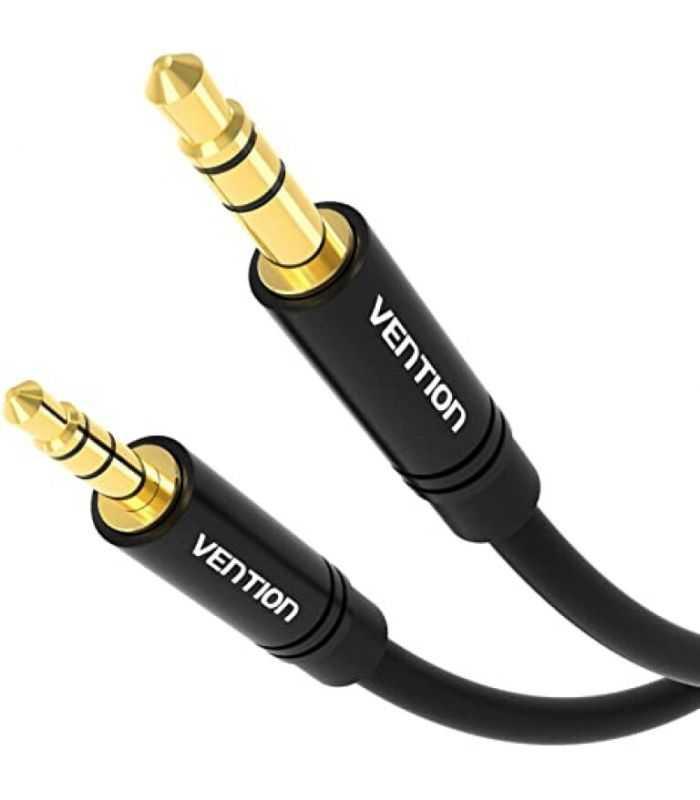 Cablu Slim Jack 25 Mm 3 Pin Tata Jack 35 Mm 3 Pin Tata 05m Negru Vention Balbd