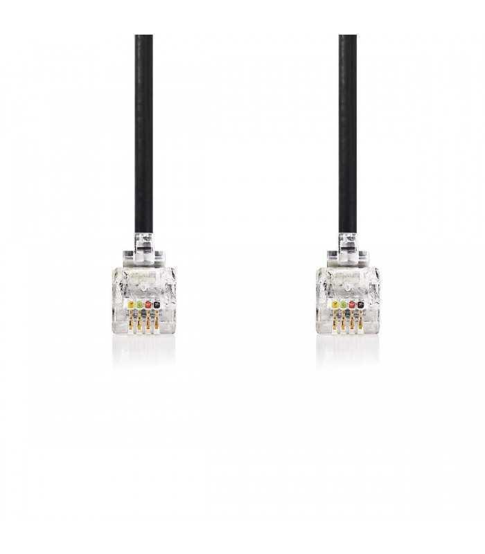 cablu spiralat rj10 tata rj10 tata 5m negru nedis 1