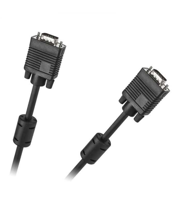 Cablu SVGA tata-tata 1.5m dublu ecranat cu ferita negru Cabletech