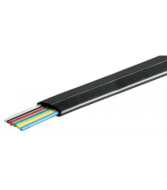 Cablu telefon 6 fire plat negru CCA aluminiu-cuprat Goobay