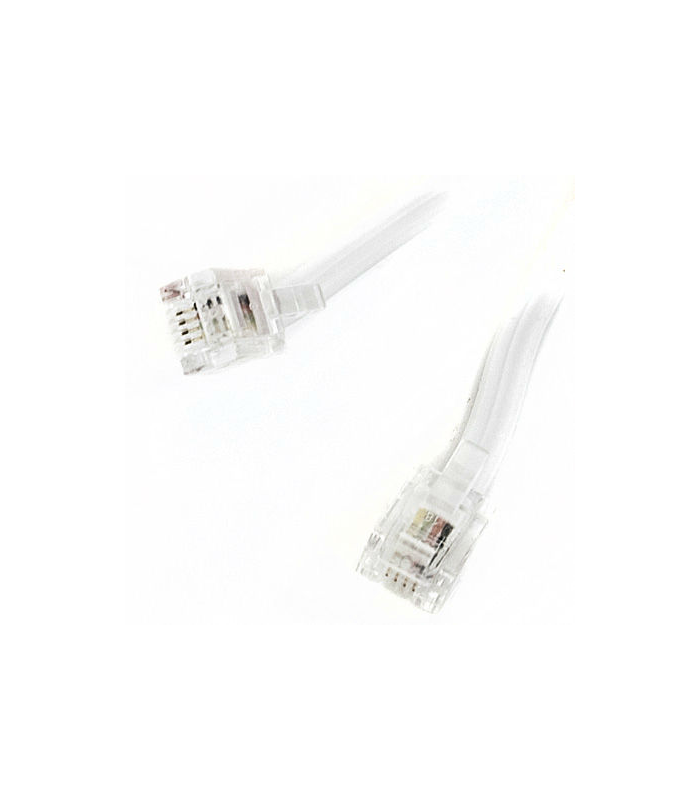 Cablu telefon extensie RJ11 4m alb