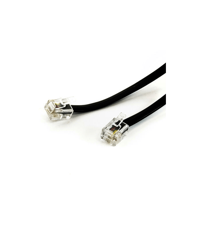 Cablu telefon RJ11 6P4C negru 2m EDC