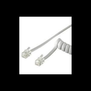 Cablu telefonic receptor spiralat RJ10 2m 4 pini 4 contacte Goobay