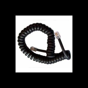 Cablu telefonic RJ10 spiralat 2.1m negru