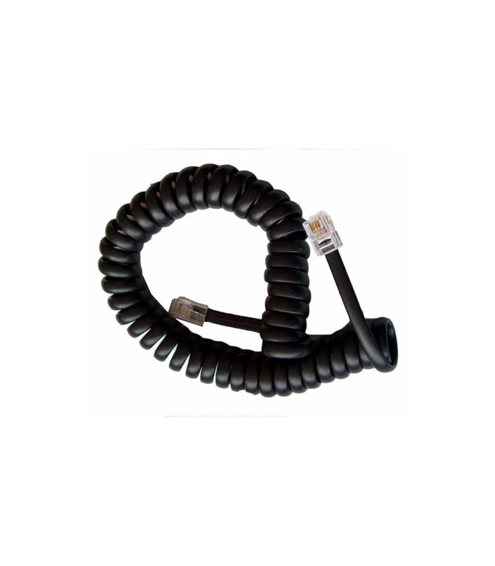 Cablu telefonic RJ10 spiralat 4.2m negru