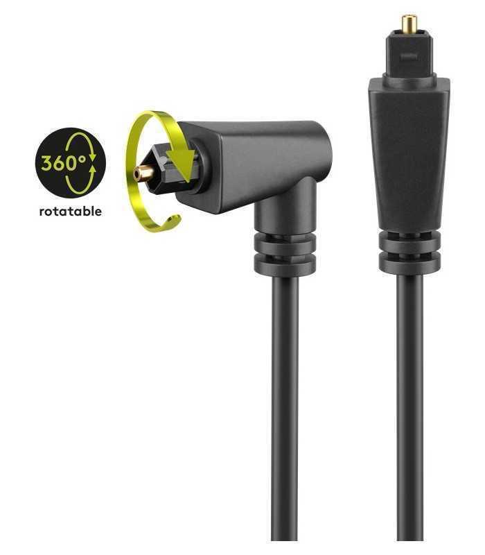 Cablu Toslink mufa Toslink mufa in unghi 1m ext 4mm Goobay