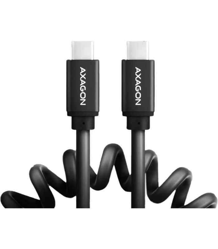 Cablu Twister Usb C La Usb C 06m Usb20 3a Aluminiu Negru Axagon Bucm Cm10tb