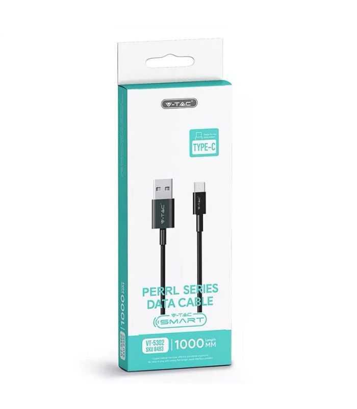 cablu type c 1m pearl editon negru v tac 2