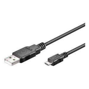 Cablu USB 2.0 1m A tata la micro USB tata negru Goobay