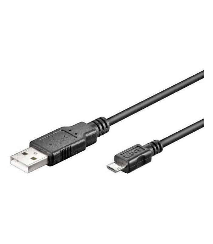 Cablu USB 2.0 1m A tata la micro USB tata negru Goobay