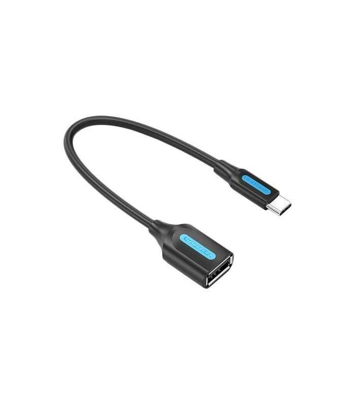 Cablu Usb 20 A Mama Usb Type C Tatat 15cm Cupru Ecranat Negru Vention Ccsbb