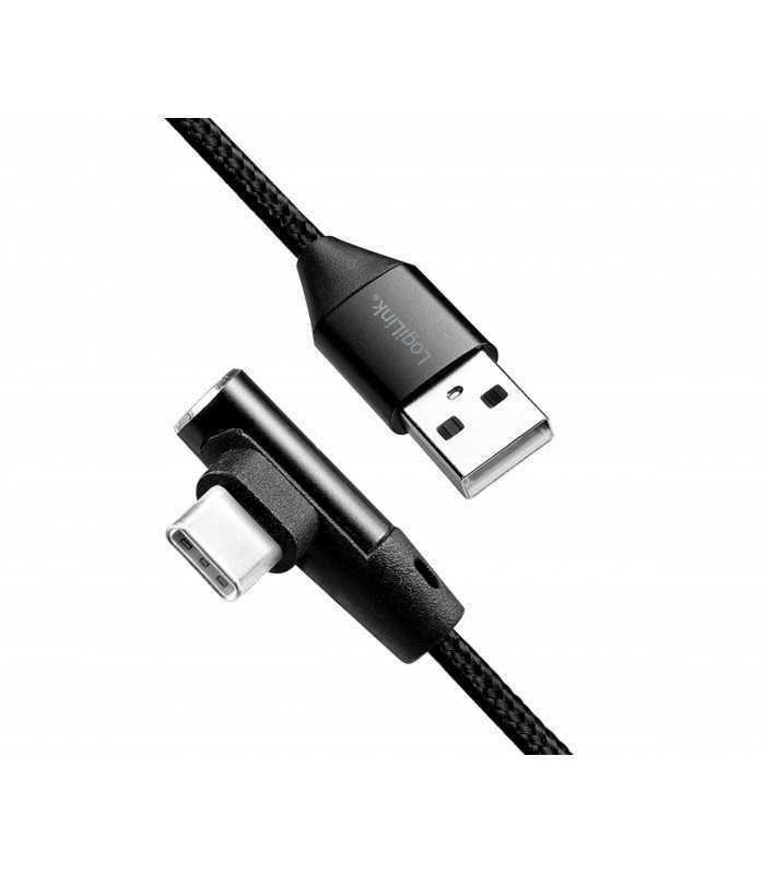 cablu usb 20 a mufa tata usb type c mufa tata in unghi 03m logilink cu0137 1