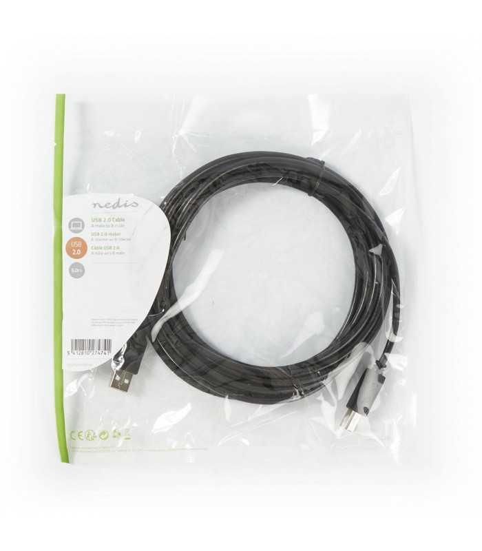 cablu usb 20 a tata b tata imprimanta 5m nedis 2