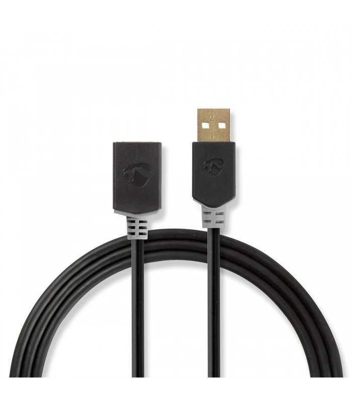 Cablu USB 2.0 A tata - USB A mama 2m Nedis