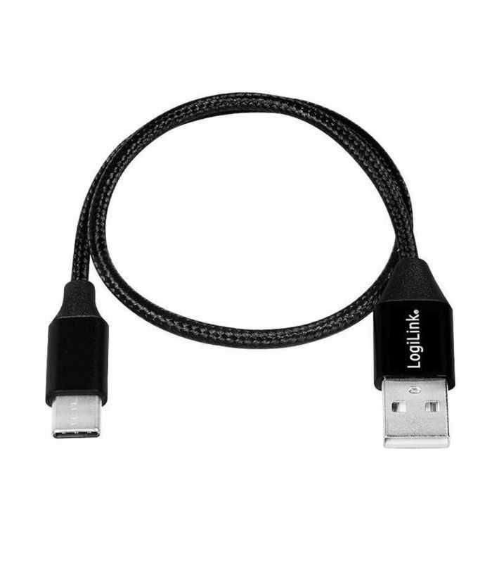 Cablu Usb 20 A Usb Type C 03m Negru Logilink Cu0139