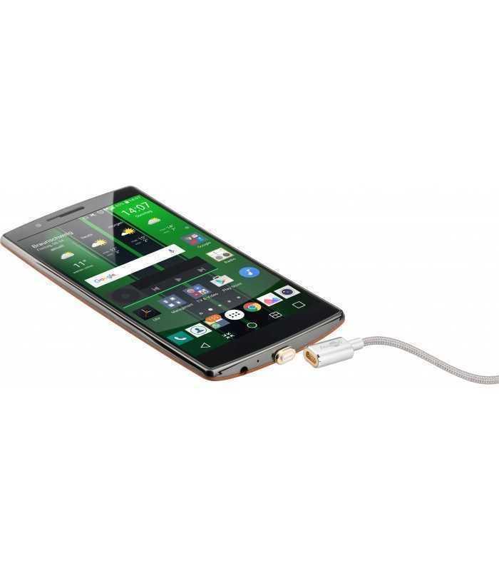 cablu usb 20 cu mufa magnetica micro usb 12m argintiu goobay 1