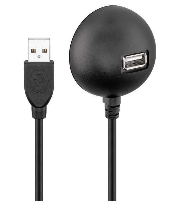 cablu usb 20 de extensie de mare viteza cu suport 15m negru goobay 1