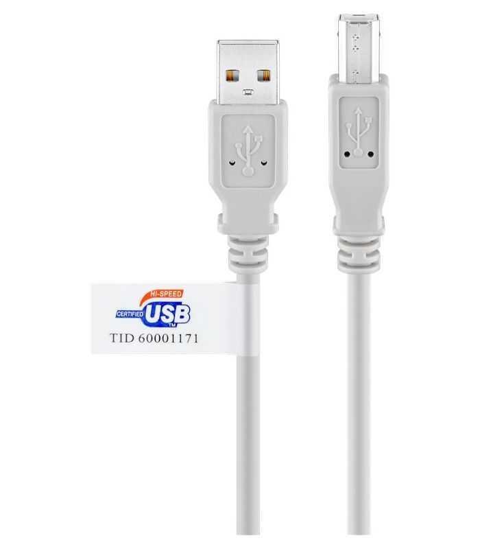 Cablu Usb 20 Hi Speed Tip A La Tip B Imprimanta 2m 480mbit S Cupru Dublu Ecranat Gri 50831 Goobay