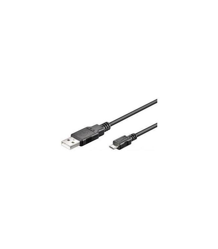 cablu usb 20 micro usb 03m negru goobay 1