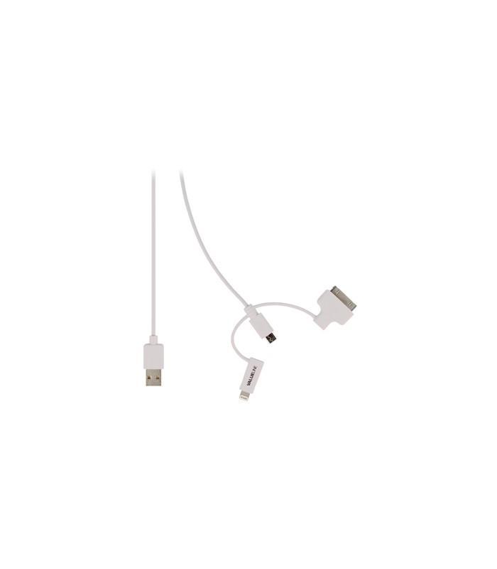 Cablu USB 2.0 - micro USB lightning 30p 1m alb VALUELINE