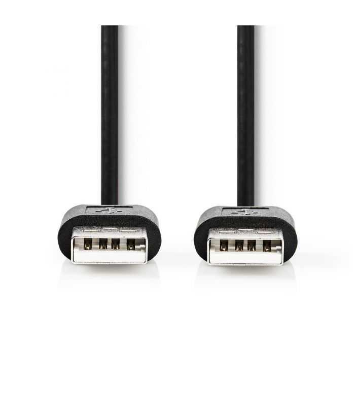 cablu usb 20 nedis usb a tata usb a tata 2m negru 1