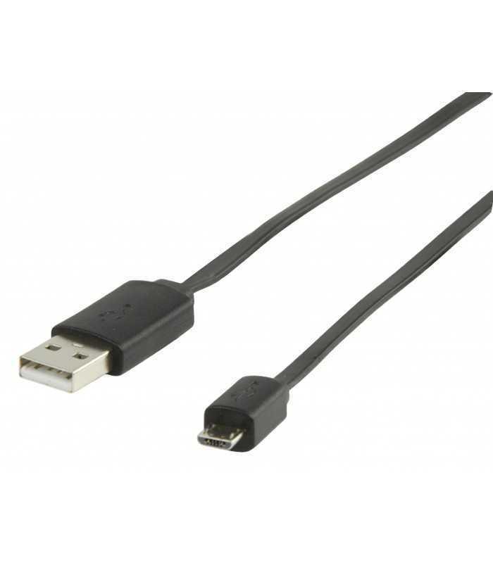 cablu usb 20 usb a tata micro usb b tata plat 1m negru valueline 1