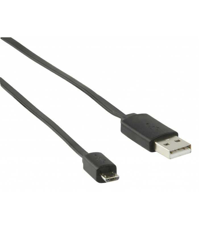 cablu usb 20 usb a tata micro usb b tata plat 1m negru valueline 2