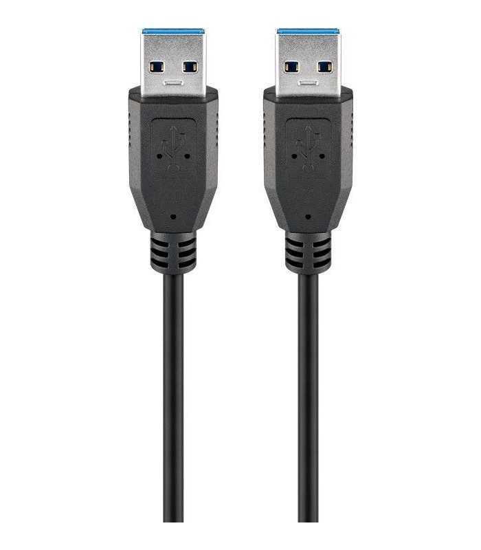 Cablu USB 3.0 5m USB A tata - USB A tata SuperSpeed 5Gbit/s negru Goobay