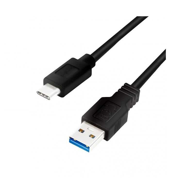 Cablu USB 3.0 A - USB type C 0.5m negru LOGILINK CU0167