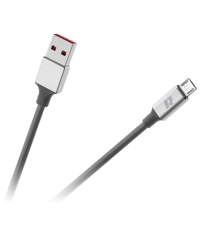 Cablu USB 3.0 - Micro USB 2m flexibil gri Rebel RB-6010-200-B