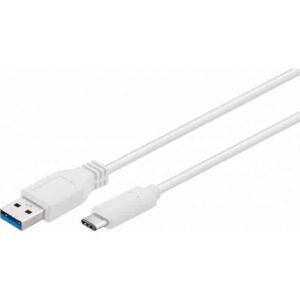 Cablu USB 3.0 tata la USB Type C 3.0 A tata alb 5Gbp/s 1m Goobay