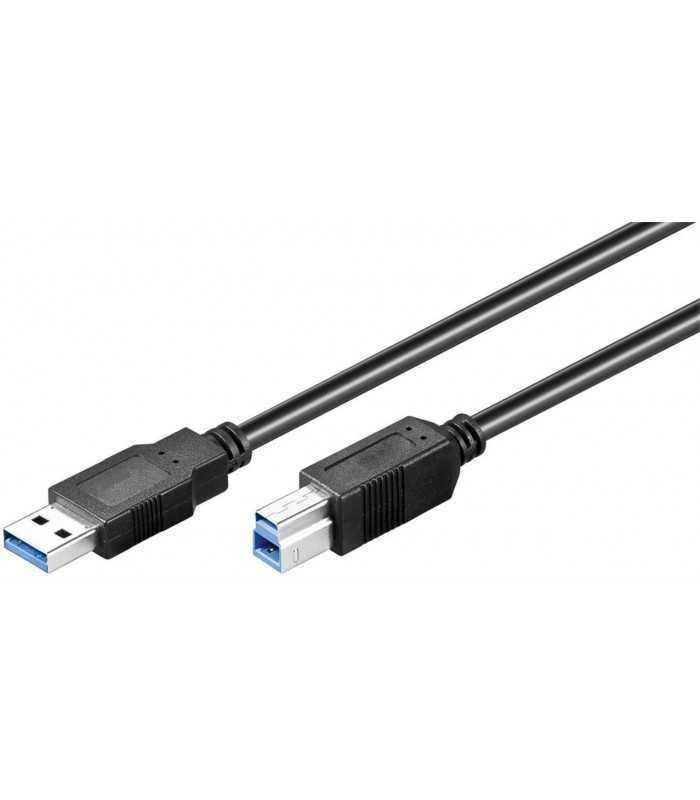 Cablu USB 3.0 USB A tata - USB B tata 0.5m Goobay