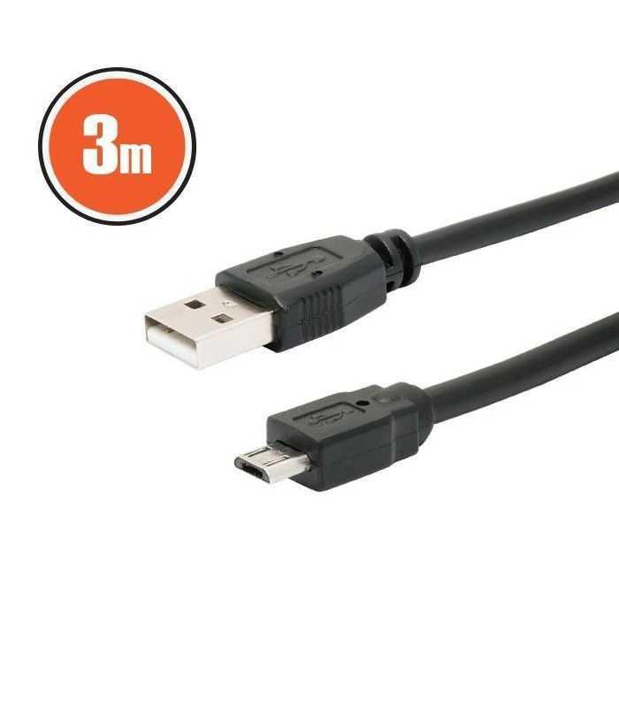 Cablu Usb A 20 Tata Tata B Micro Usb 3m Negru Delight 20327