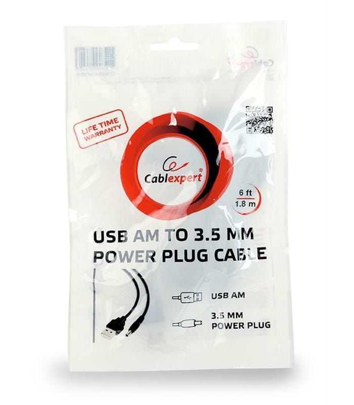 Cablu Usb A Mufa Dc 35 135 Mufa Negru 18m 24awg Gembird Cc Usb Amp35 6