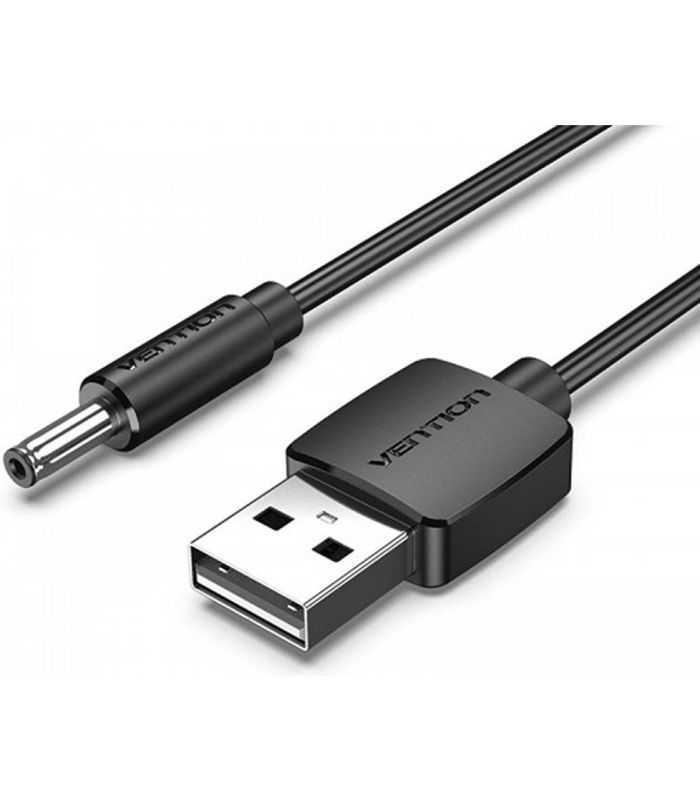 Cablu Usb A Mufa Dc 35x135 Mm Mufa 05m Cupru Negru Vention Cexbd