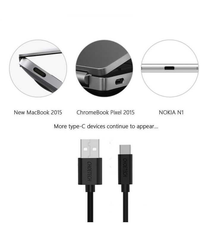 cablu usb a usb type c 3m 24a negru choetech ac0004 1