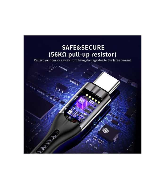 cablu usb a usb type c 5a 25w 12m negru choetech ac0013 bk 3