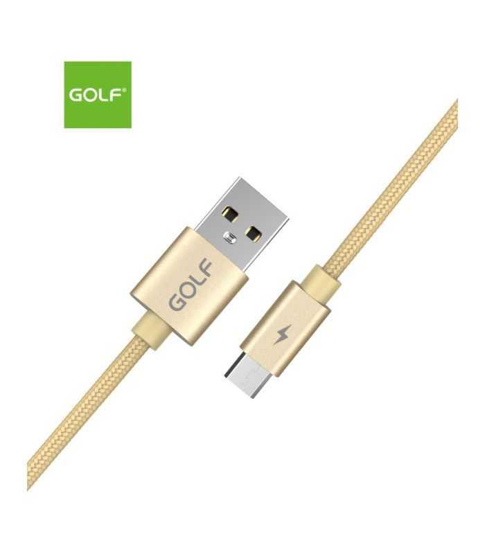 cablu usb la micro usb 1m golf data sync quick charge 5a auriu gc 76m 2