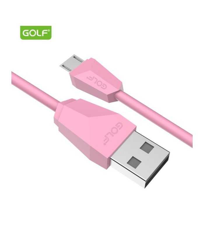 Cablu USB la micro USB Golf Diamond Sync Cablu roz 1m 2A GC-27m