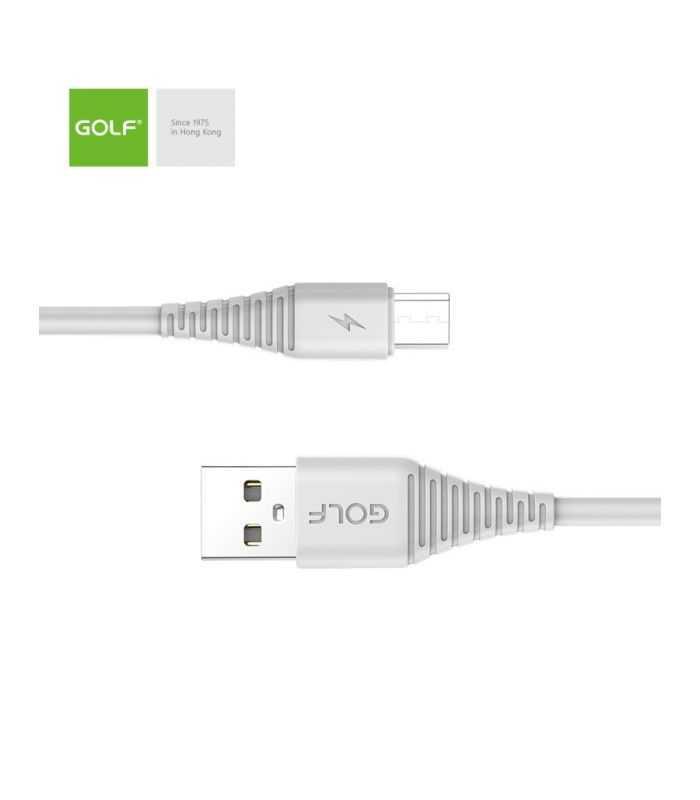 cablu usb la micro usb golf flying fish fast cable 3a alb 1m gc 64m 1