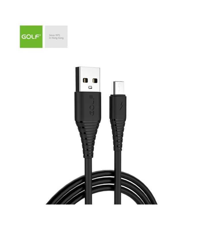Cablu USB la micro USB Golf Flying Fish Fast Cable 3A negru 1m GC-64m