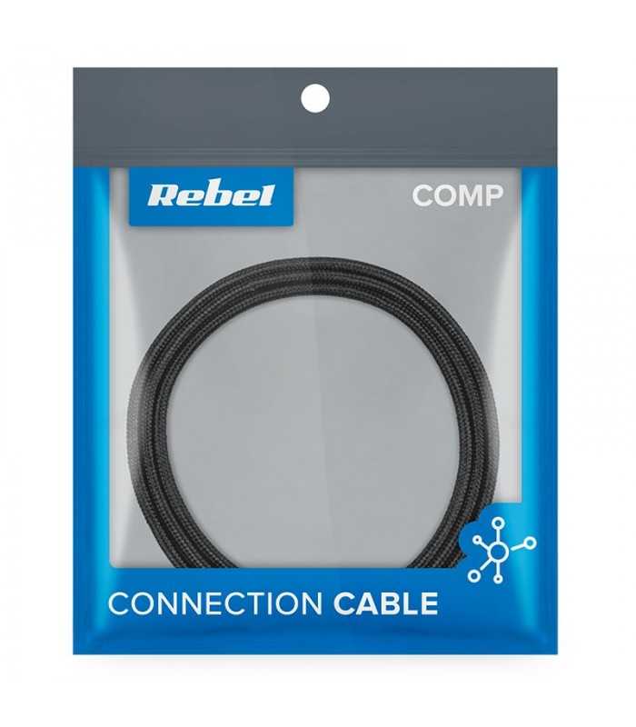 cablu usb magnetic 3in1 usb type c lightning micro usb 1m negru rebel 3