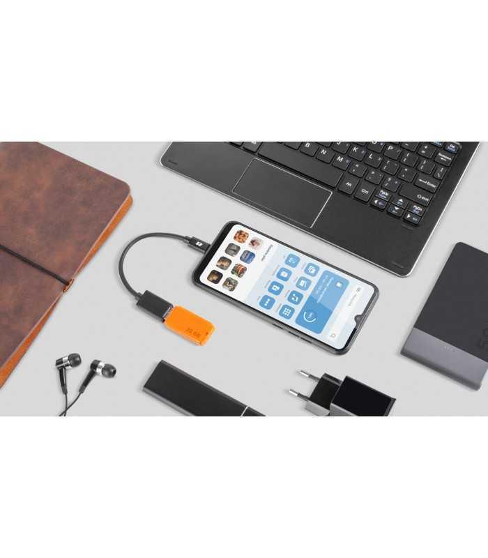 cablu usb mama tata usb type c otg 15cm rebel 1