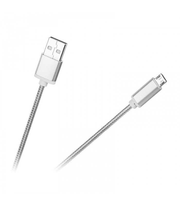 Cablu USB Tata - micro USB Tata 1m argintiu M-LIFE