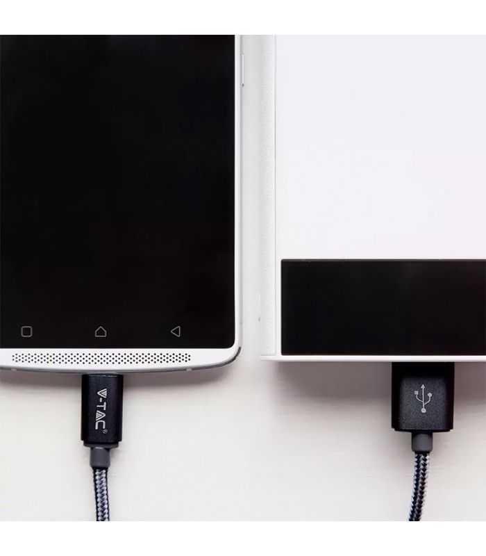 Cablu Usb Type C 1m Negru 24a Platinum Edition V Tac Sku 8491