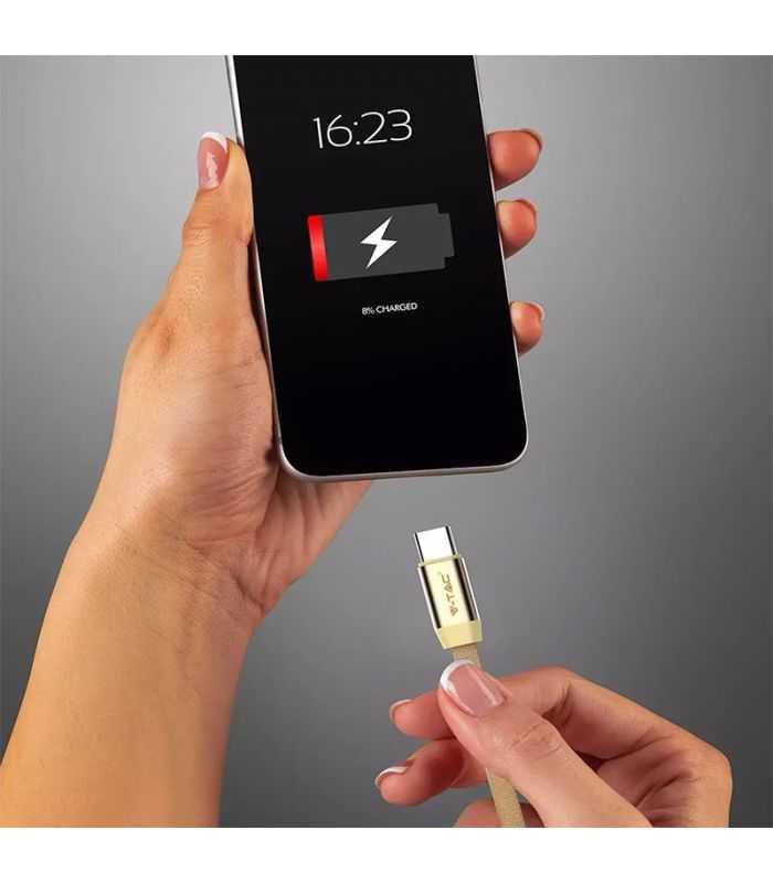 Cablu Usb Type C 1m Plat Auriu 24a Ruby Edition V Tac Sku 8499