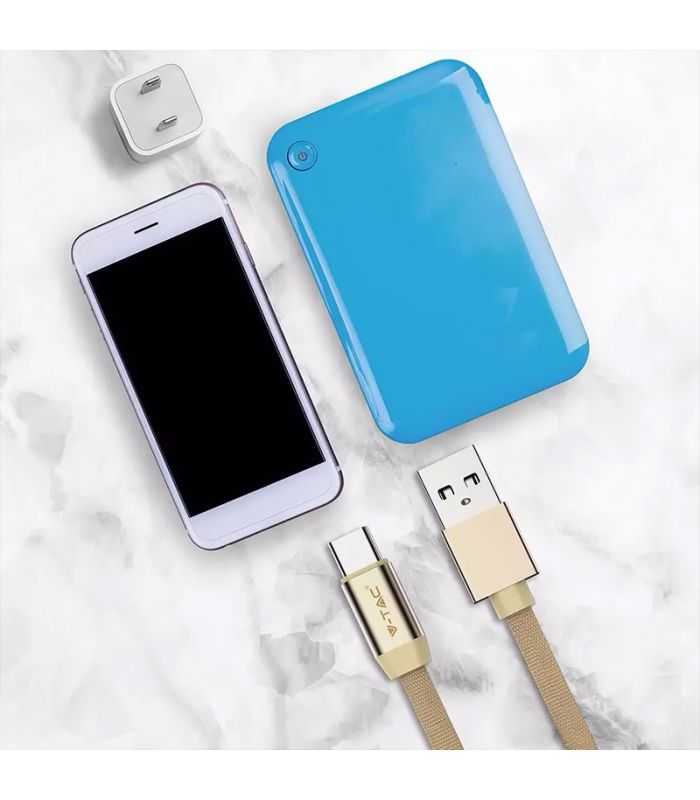 Cablu Usb Type C 1m Plat Auriu 24a Ruby Edition V Tac Sku 8499