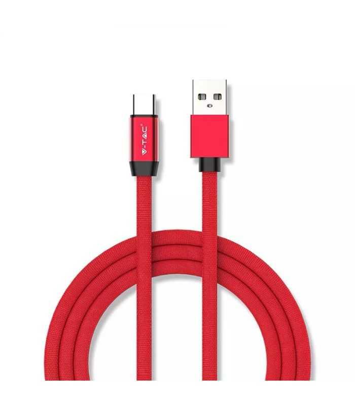 Cablu Usb Type C 1m Plat Rosu 24a Ruby Edition V Tac Sku 8631