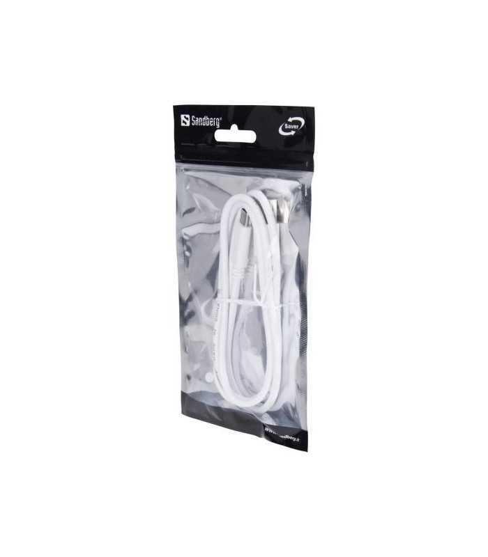 Cablu USB Type C 3.1 - USB A 3.0 Sandberg 336-151m alb